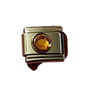 November Circle 9mm charm for Italian Charm Bracelet, Unisex